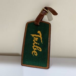 College William and Mary Tribe Needlepoint Luggage Tag by Smathers and Branson